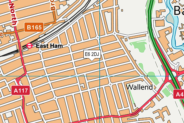 E6 2DJ map - OS VectorMap District (Ordnance Survey)