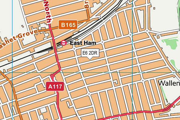 E6 2DR map - OS VectorMap District (Ordnance Survey)