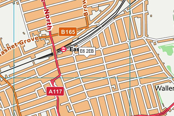 E6 2EB map - OS VectorMap District (Ordnance Survey)