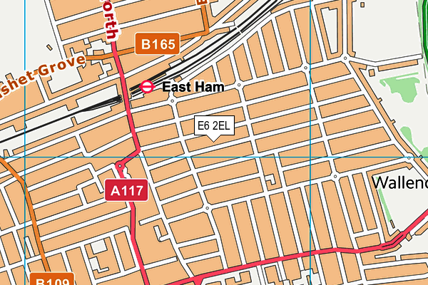 E6 2EL map - OS VectorMap District (Ordnance Survey)