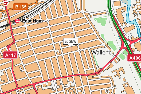 E6 2EW map - OS VectorMap District (Ordnance Survey)