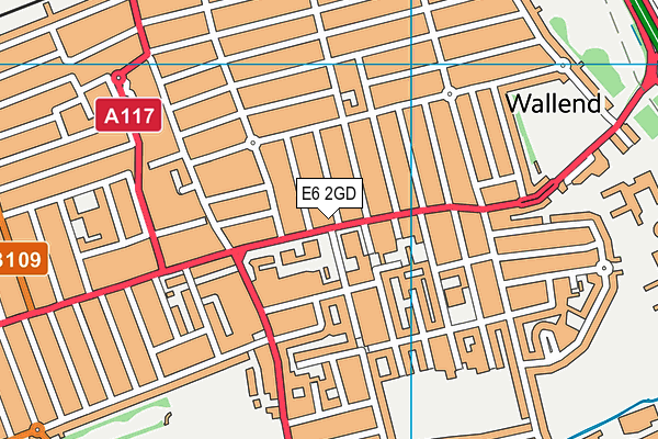 E6 2GD map - OS VectorMap District (Ordnance Survey)