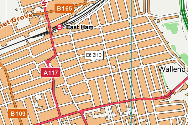 E6 2HD map - OS VectorMap District (Ordnance Survey)