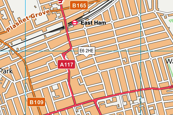 E6 2HE map - OS VectorMap District (Ordnance Survey)