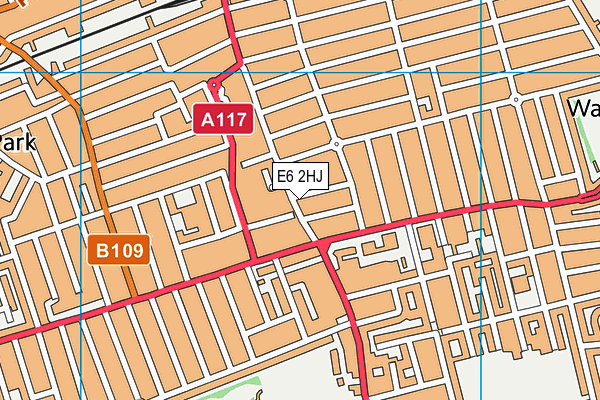 E6 2HJ map - OS VectorMap District (Ordnance Survey)