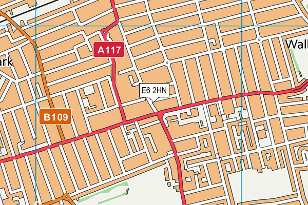 E6 2HN map - OS VectorMap District (Ordnance Survey)