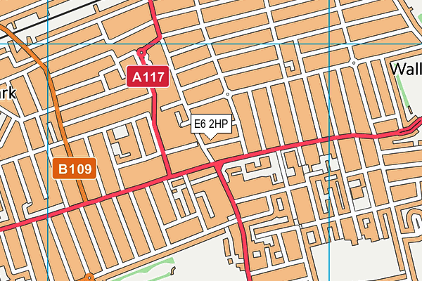 E6 2HP map - OS VectorMap District (Ordnance Survey)