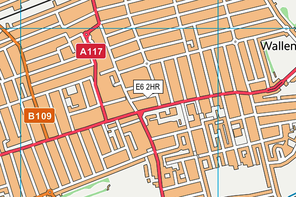 E6 2HR map - OS VectorMap District (Ordnance Survey)