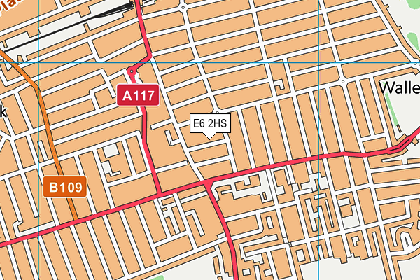 E6 2HS map - OS VectorMap District (Ordnance Survey)