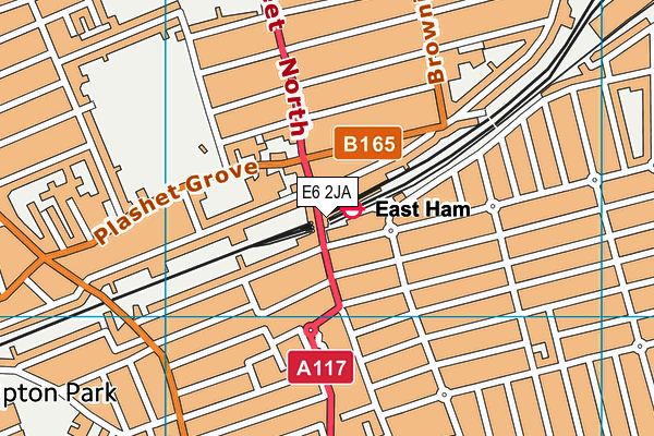 E6 2JA map - OS VectorMap District (Ordnance Survey)