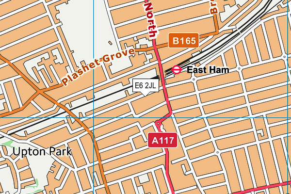 E6 2JL map - OS VectorMap District (Ordnance Survey)