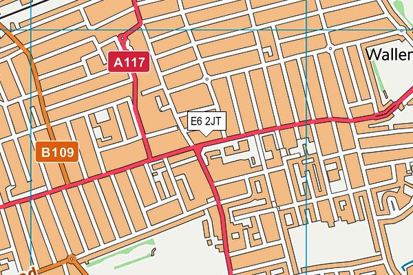 E6 2JT map - OS VectorMap District (Ordnance Survey)