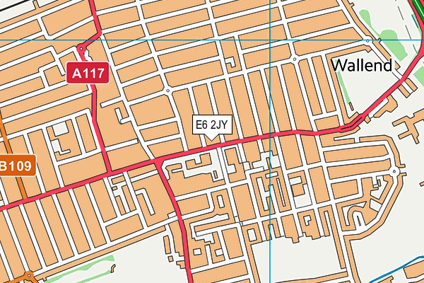 E6 2JY map - OS VectorMap District (Ordnance Survey)