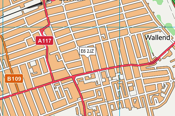 E6 2JZ map - OS VectorMap District (Ordnance Survey)