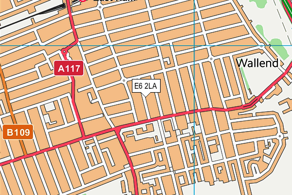 E6 2LA map - OS VectorMap District (Ordnance Survey)