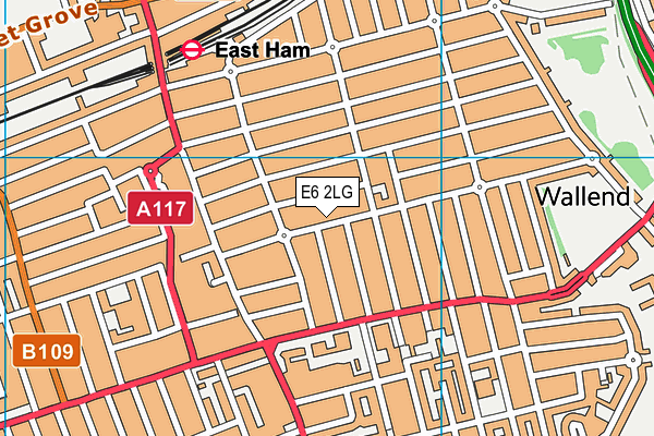 E6 2LG map - OS VectorMap District (Ordnance Survey)