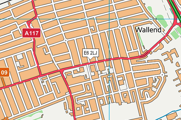 E6 2LJ map - OS VectorMap District (Ordnance Survey)