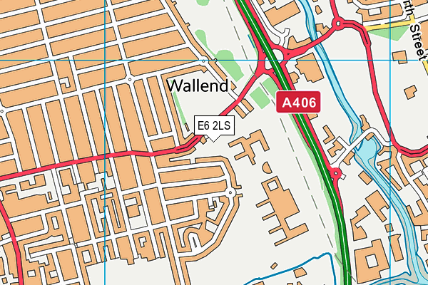 E6 2LS map - OS VectorMap District (Ordnance Survey)