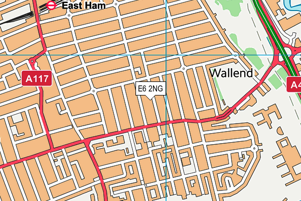 E6 2NG map - OS VectorMap District (Ordnance Survey)