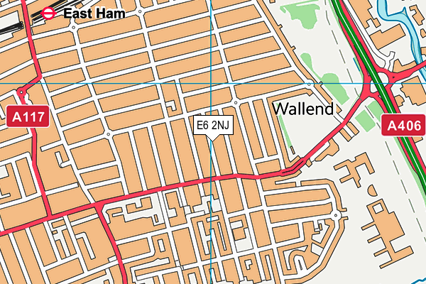 E6 2NJ map - OS VectorMap District (Ordnance Survey)