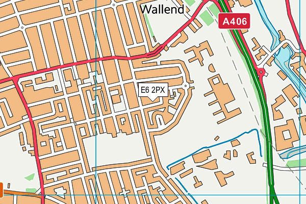 E6 2PX map - OS VectorMap District (Ordnance Survey)