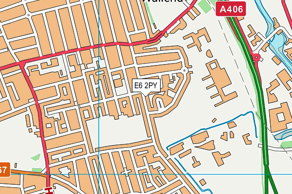 E6 2PY map - OS VectorMap District (Ordnance Survey)