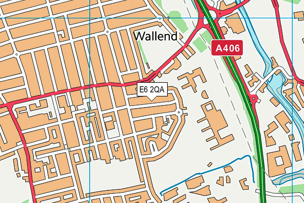 E6 2QA map - OS VectorMap District (Ordnance Survey)