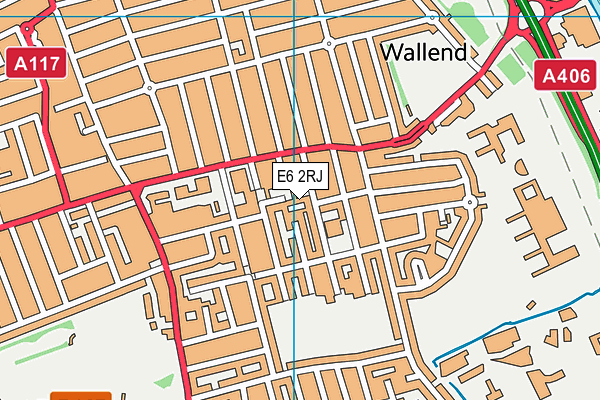 E6 2RJ map - OS VectorMap District (Ordnance Survey)