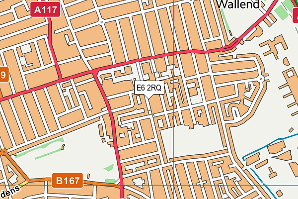 E6 2RQ map - OS VectorMap District (Ordnance Survey)