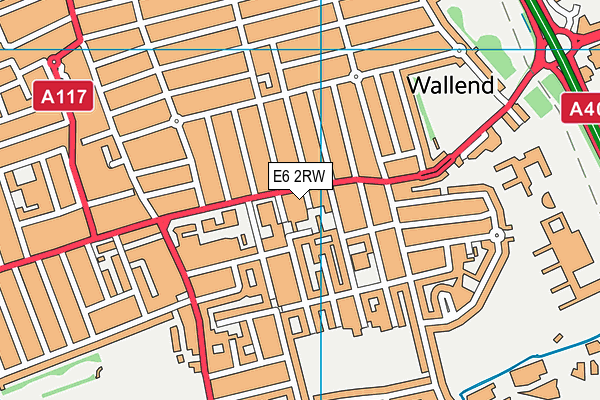 E6 2RW map - OS VectorMap District (Ordnance Survey)