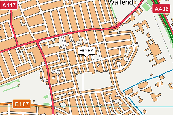 E6 2RY map - OS VectorMap District (Ordnance Survey)