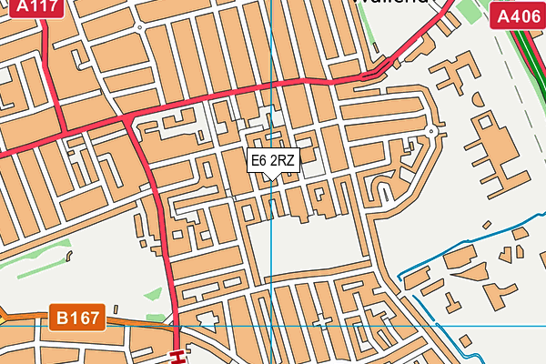 E6 2RZ map - OS VectorMap District (Ordnance Survey)