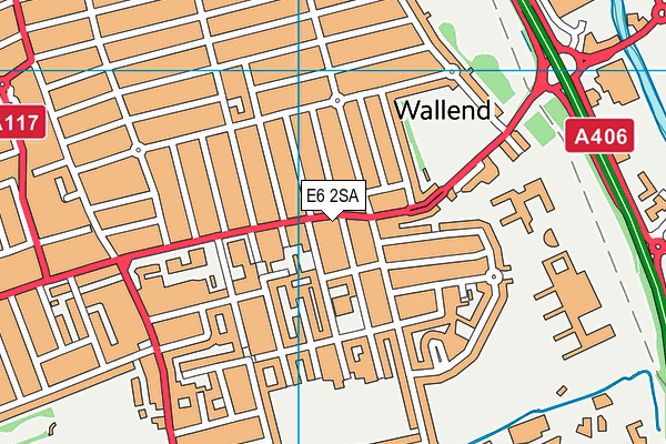 E6 2SA map - OS VectorMap District (Ordnance Survey)