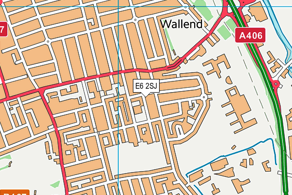 E6 2SJ map - OS VectorMap District (Ordnance Survey)