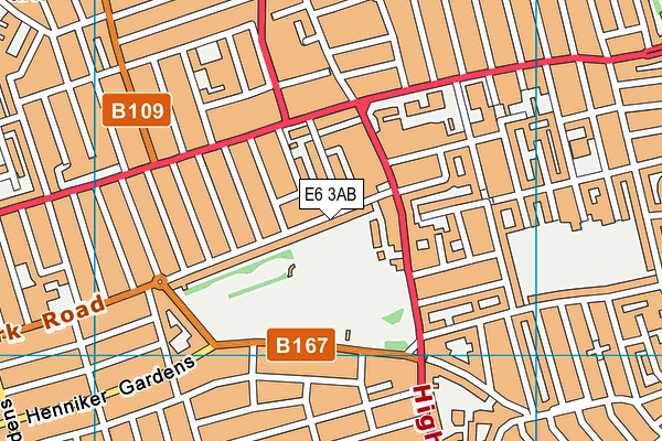 E6 3AB map - OS VectorMap District (Ordnance Survey)