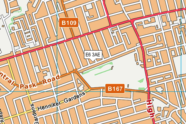 E6 3AE map - OS VectorMap District (Ordnance Survey)