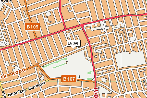 E6 3AF map - OS VectorMap District (Ordnance Survey)