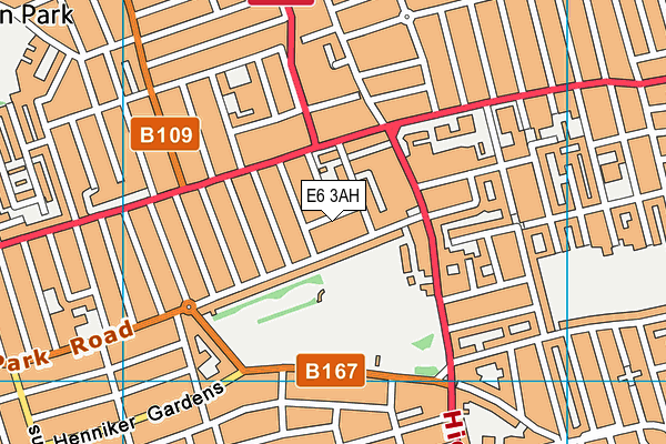 E6 3AH map - OS VectorMap District (Ordnance Survey)