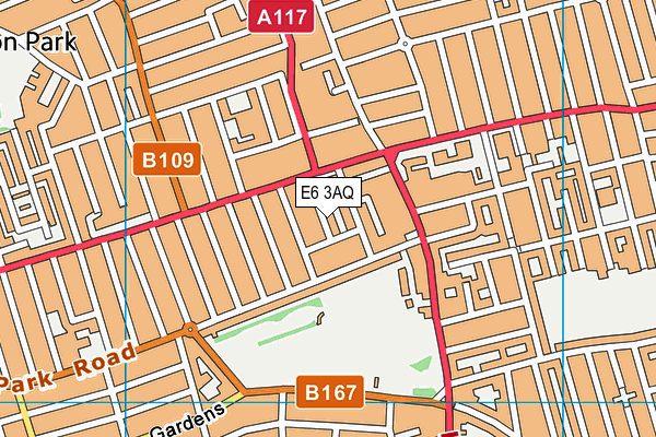 E6 3AQ map - OS VectorMap District (Ordnance Survey)