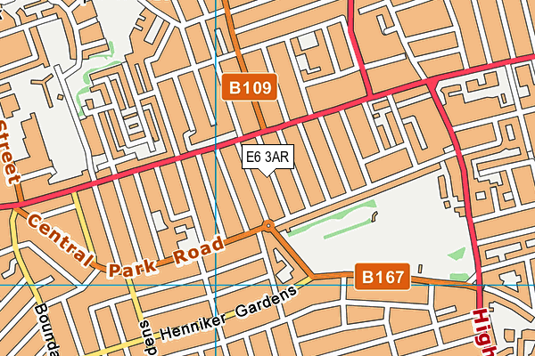 E6 3AR map - OS VectorMap District (Ordnance Survey)