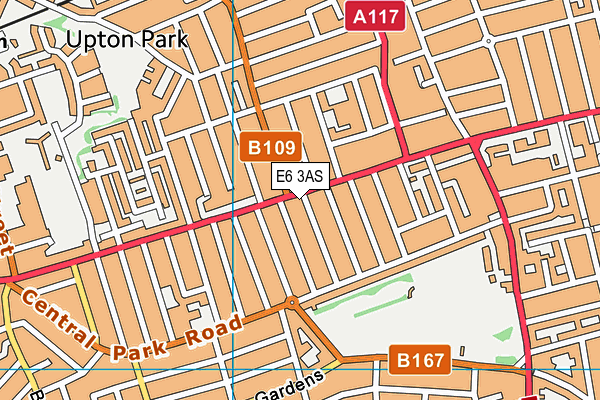 E6 3AS map - OS VectorMap District (Ordnance Survey)