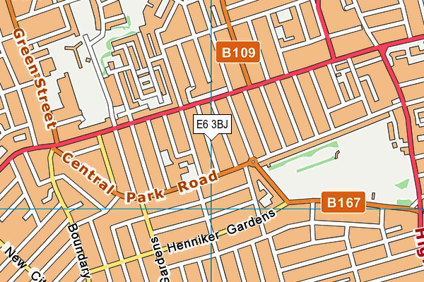 E6 3BJ map - OS VectorMap District (Ordnance Survey)