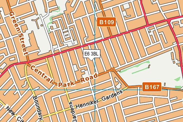 E6 3BL map - OS VectorMap District (Ordnance Survey)