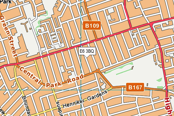 E6 3BQ map - OS VectorMap District (Ordnance Survey)