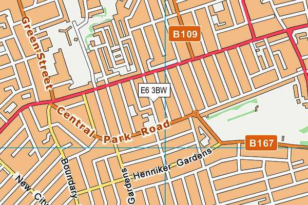 E6 3BW map - OS VectorMap District (Ordnance Survey)