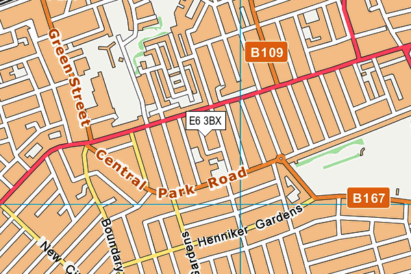 E6 3BX map - OS VectorMap District (Ordnance Survey)