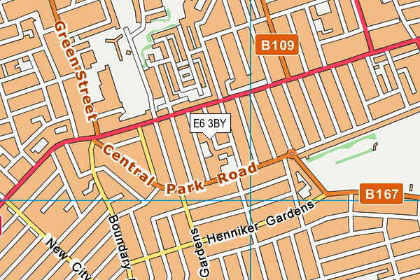E6 3BY map - OS VectorMap District (Ordnance Survey)