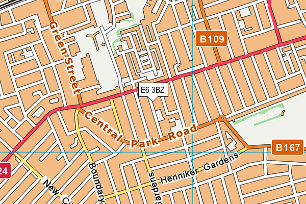 E6 3BZ map - OS VectorMap District (Ordnance Survey)