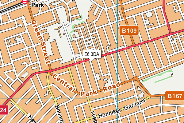 E6 3DA map - OS VectorMap District (Ordnance Survey)