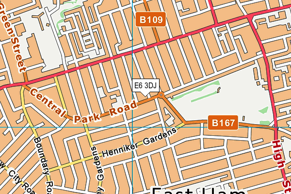 E6 3DJ map - OS VectorMap District (Ordnance Survey)